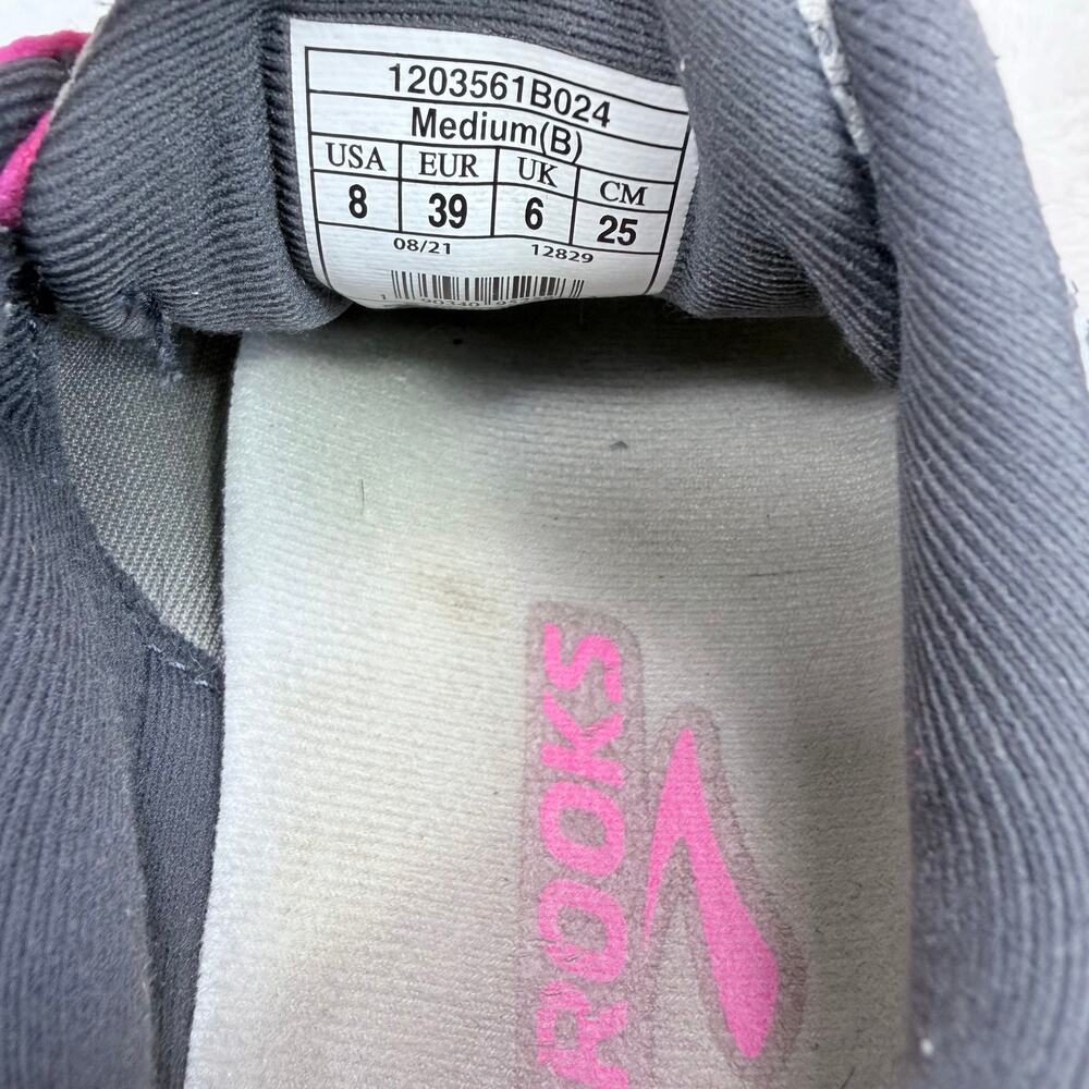 Brooks Ghost 14 Womens Running Shoes Gray Pink Size 8 Athletic Sneakers Shoe - Picture 10 of 10